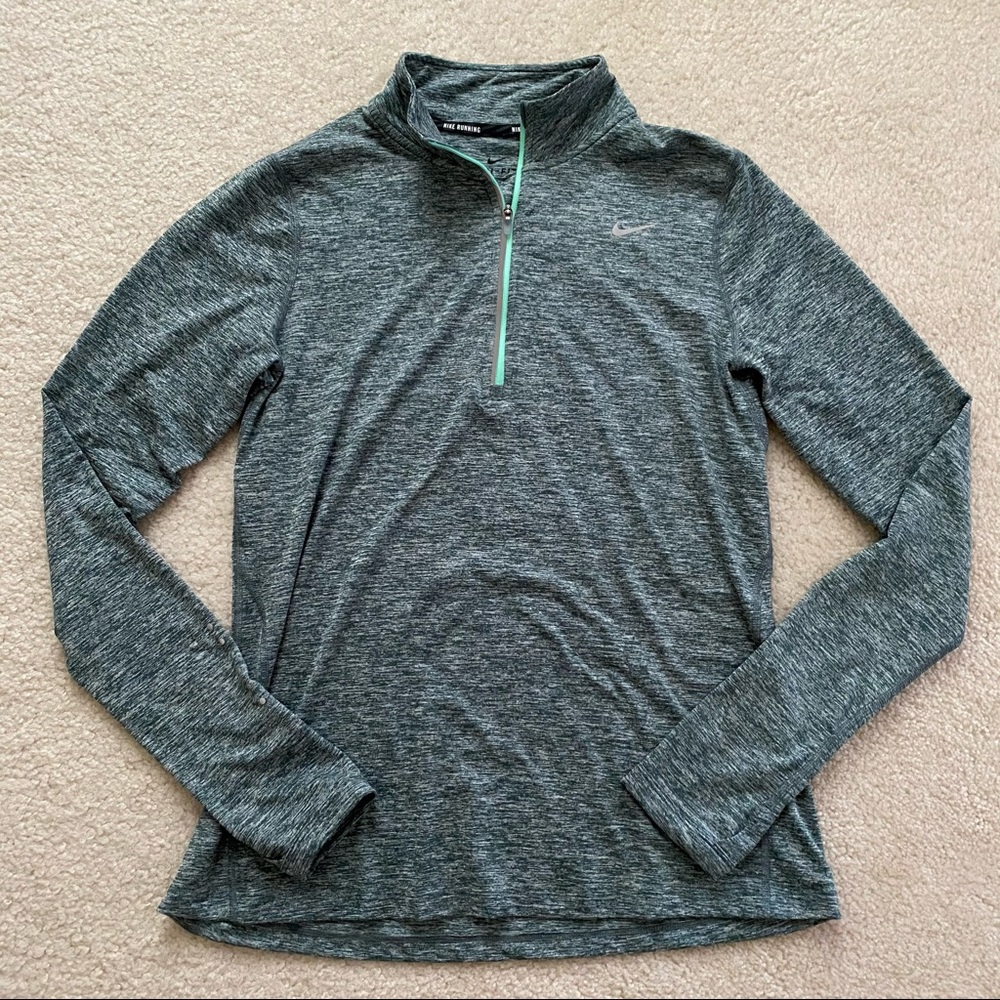 Teal Nike 1/2 Zip Running Top